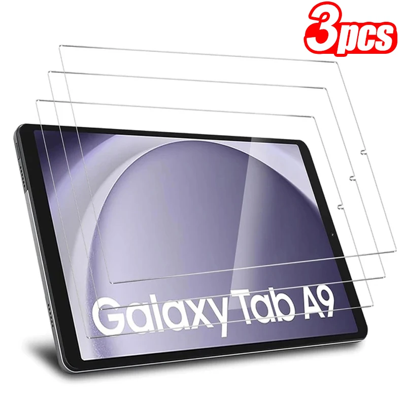 3 Stück 9H gehärtetes Glas für Samsung Galaxy Tab A9 2023 8,7'' SM-X110 X115, klare, kratzfeste Displayschutzfolie