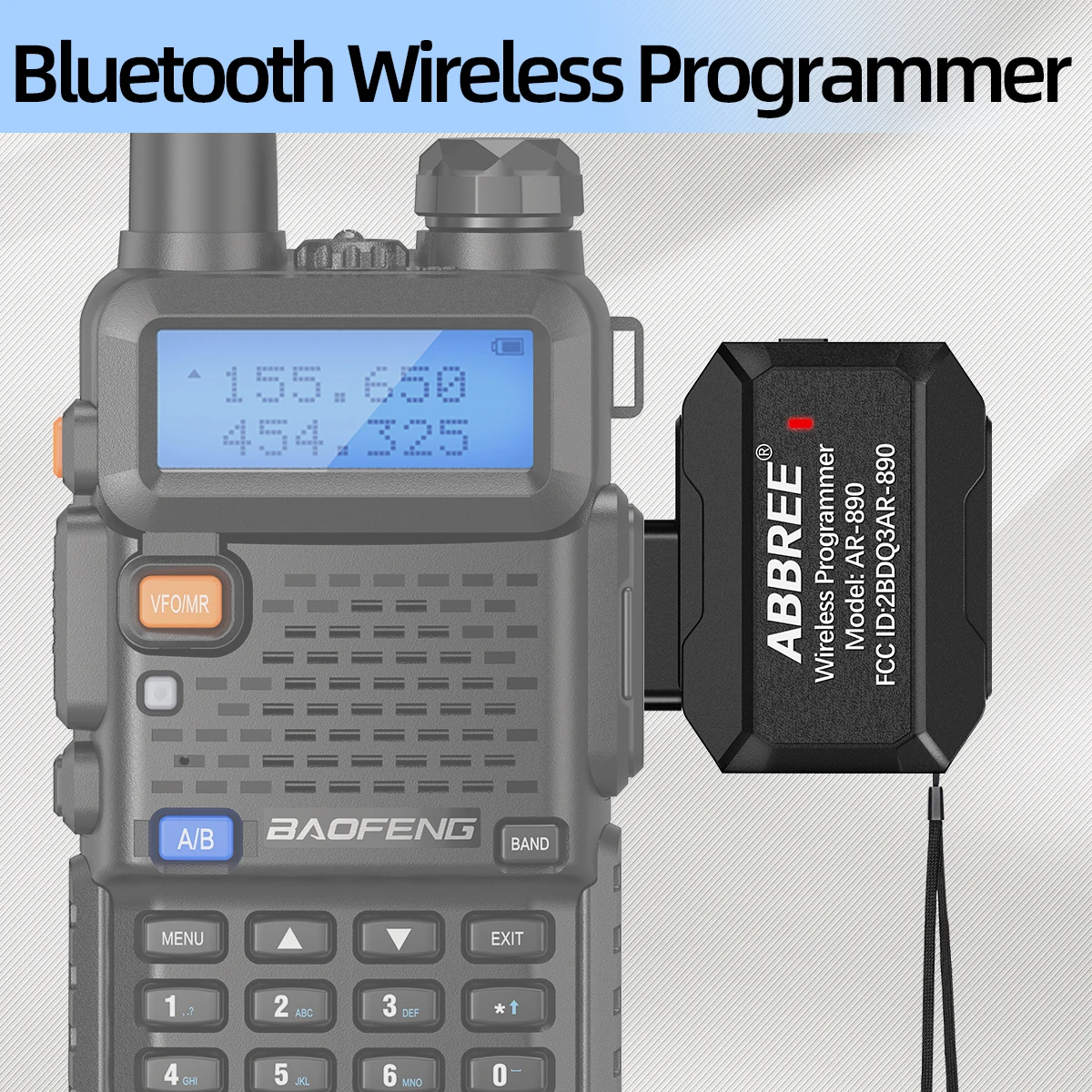 Programator Bluetooth ABBREE do Walkie Talkie Plug & Play Programowanie przez aplikację telefoniczną dla UV-5R BF888S Quansheng UV-K5