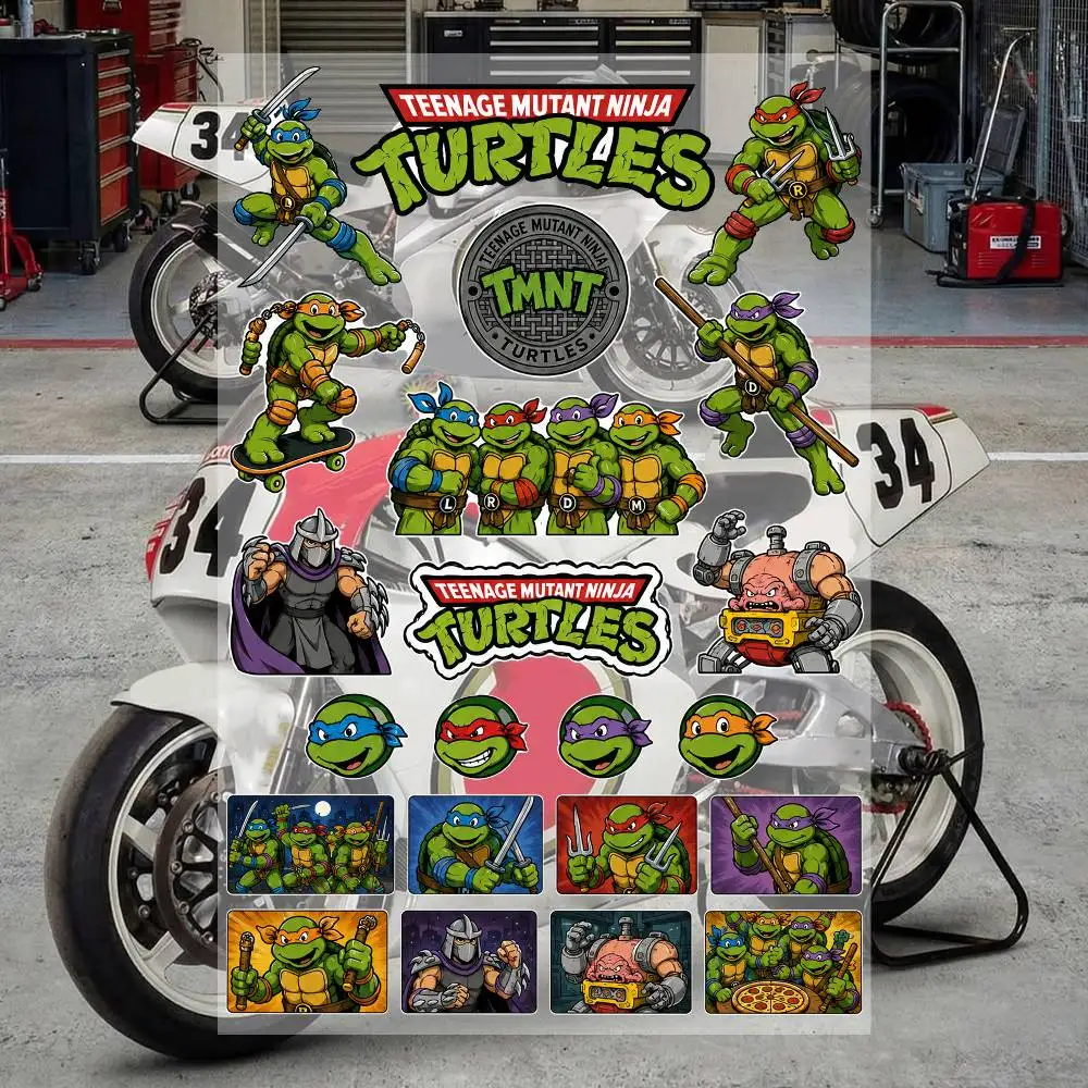 Teenage Mutant Ninja Turtles Ästhetische Graffiti Wasserfeste PVC-Aufkleber für Auto Motorrad Skateboard Helm Notizbuch