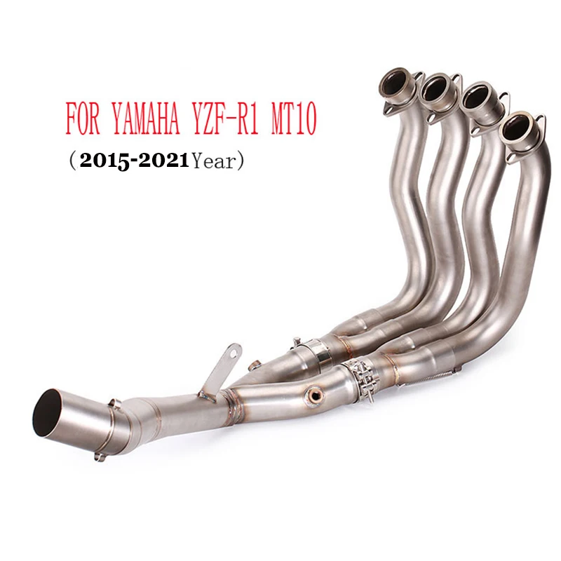 FÜR YAMAHA YZF-R1 MT10 2015 - 2021 Jahr Volle Auspuffrohr System Motorrad Schalldämpfer Mitte Vorne Header Rohr