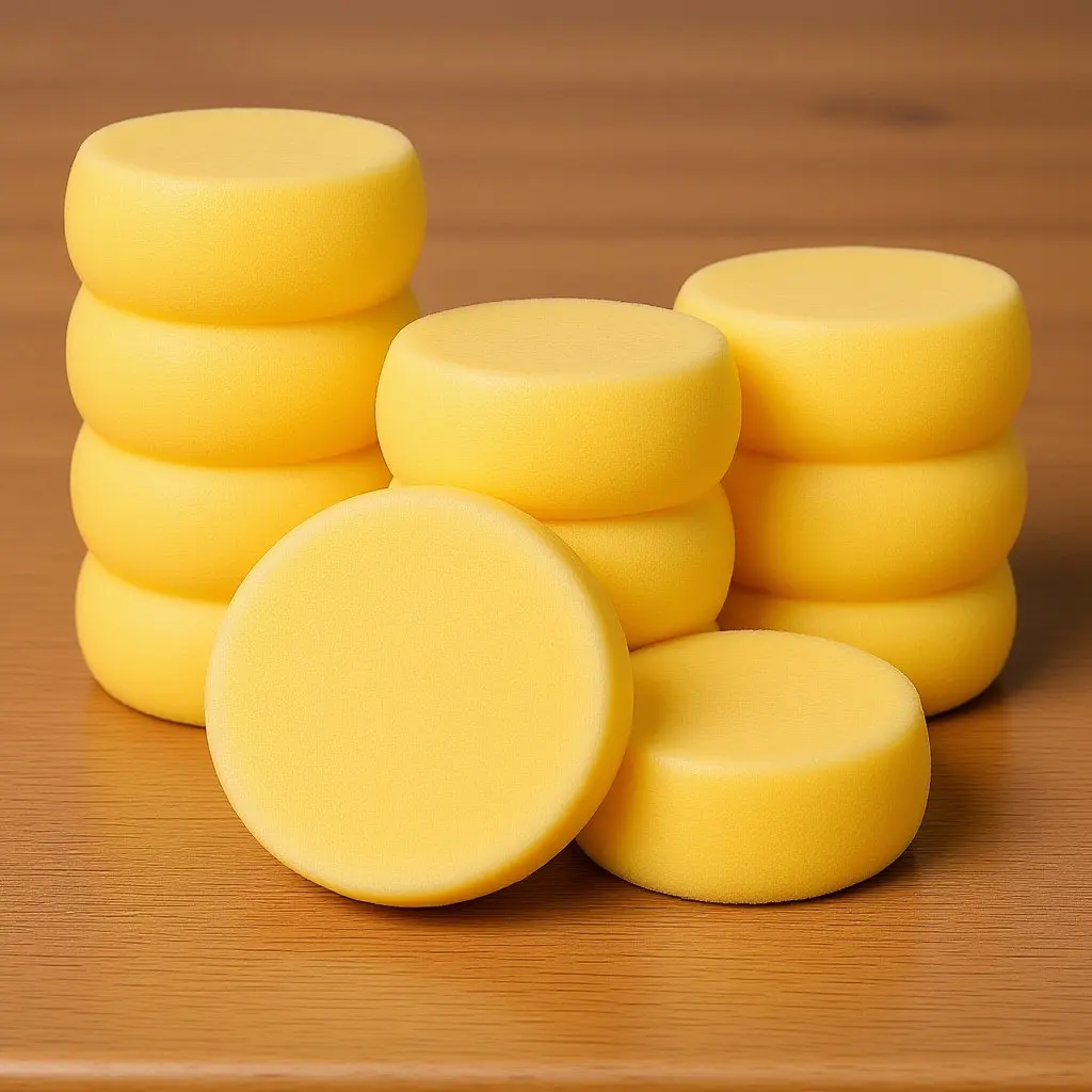 12Pcs Foam Art Sponge For Sponge For Face Painting Crafts Supplies Small Round Yellow Absorbent Supple Dyeing