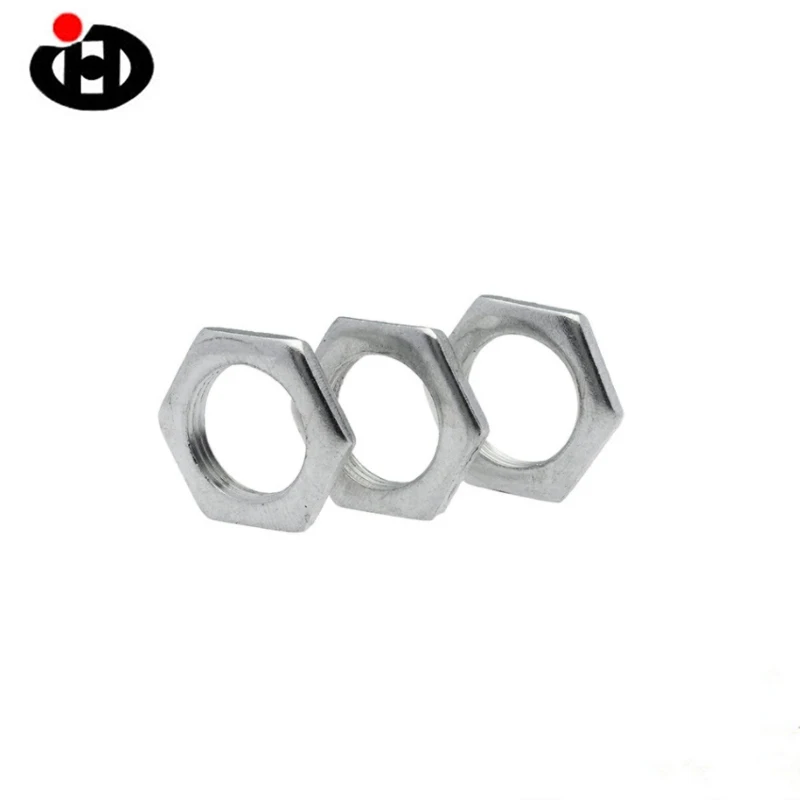 Jinghong Fasteners GB808 Carbon Steel  Zinc Fine Thread Hex Thin Nut  M6 M8 M10 M12 M14 M18