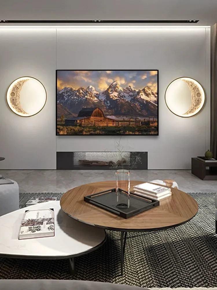 الحديثة الهلال القمر الجدار الخفيفة الحد الأدنى أباجورة لديكور غرفة نوم الدرج #1