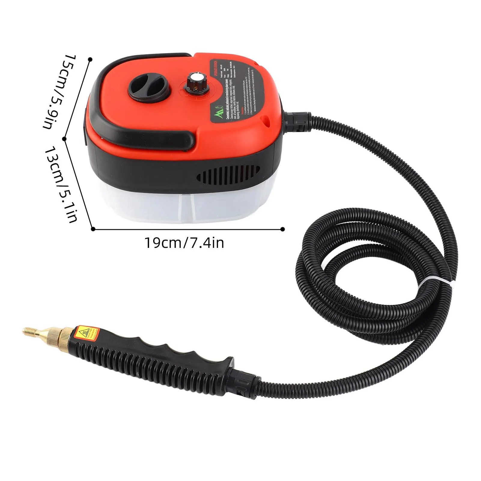 منظف بخار محمول باليد بقدرة 1500 وات، ماكينة تنظيف بالبخار المضغوط بدرجة حرارة عالية مع رؤوس فرشاة لأثاث المطبخ #6