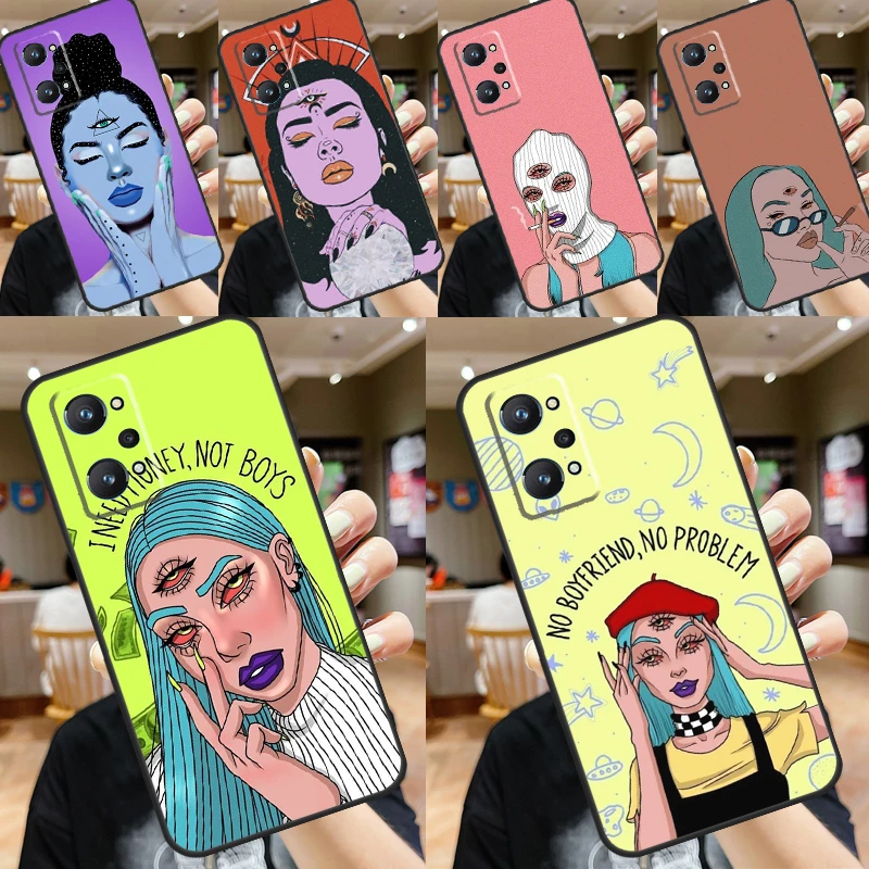 Three Eyed Girl Aesthetic For Realme C53 C51 C55 C67 C30 C31 C33 C35 C21Y C25s GT5 9 10 11 12 Pro Plus GT Neo 6 Case