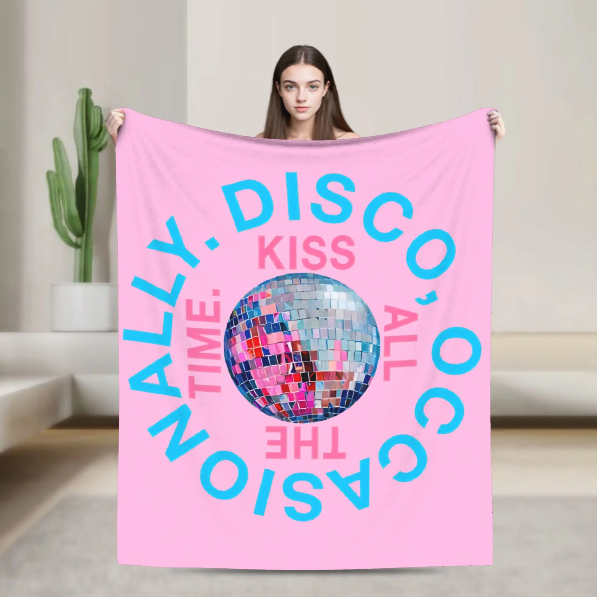 Kiss All The Time Disco Blankets Flannel Harrys Singer Styles Lightweight Throw Blanket for Bedding Couch Bed Rug