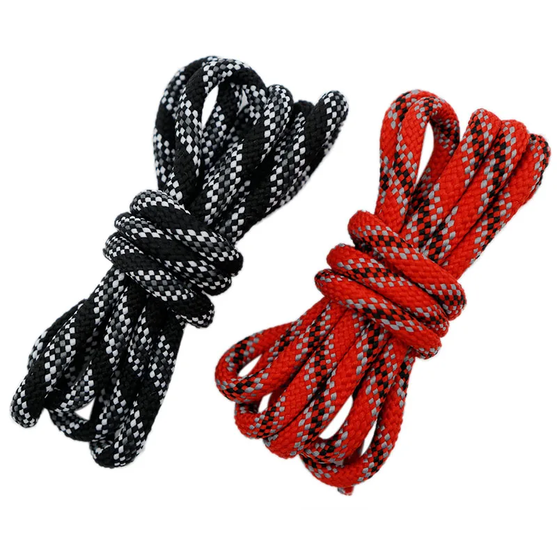 Coolstring Premium Accessory 6MM Easy Tie Durable Polyester Ropes TriColors Labor Shoe Laces Sneaker Canvas Round Tape Wholesale