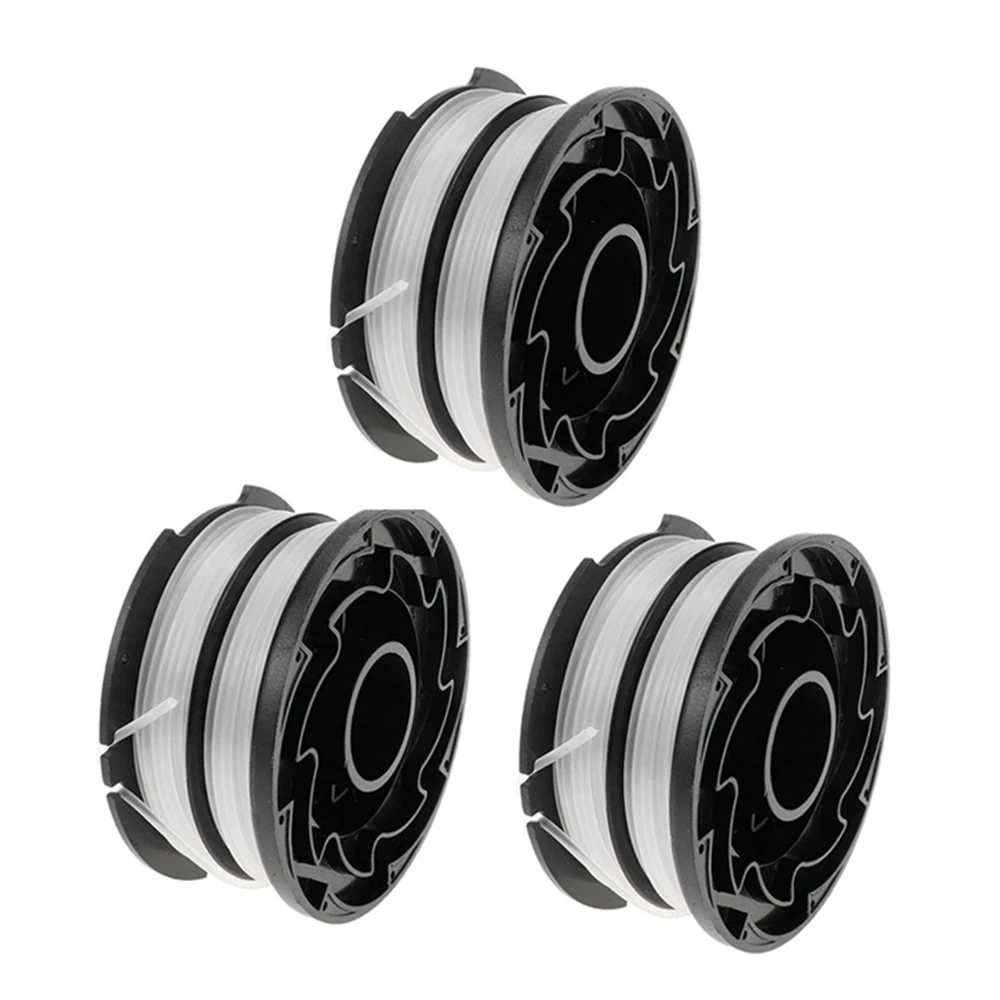 3 Pack Replacement String Trimmer Spools for BLACK+DEACKER DF-065 DF-065BKP GH700 GH710 GH750 Weed Eater Refills Line