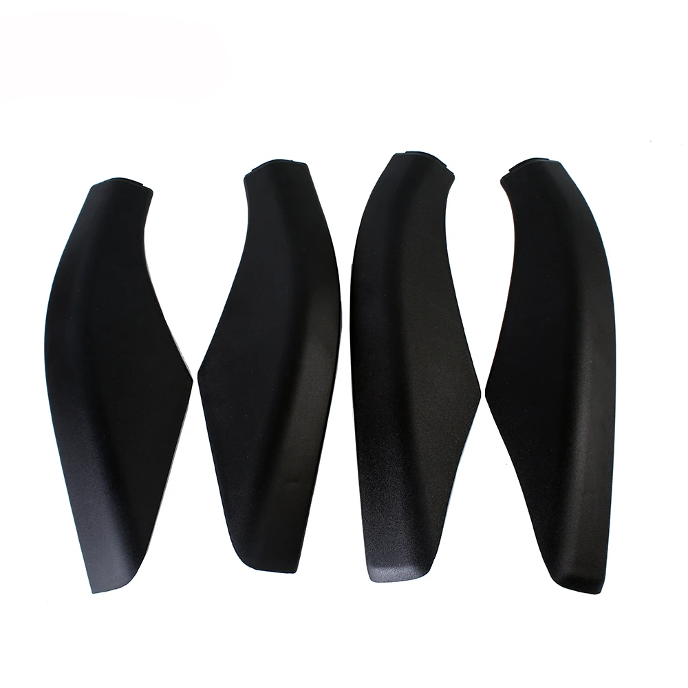 Barra de cremalheira ABS preta para Land Rover Freelander 2, tampa de proteção final do trilho Shell, 2006, 2007, 2008, 2009, 2010, 2011-2014, 4 unidades