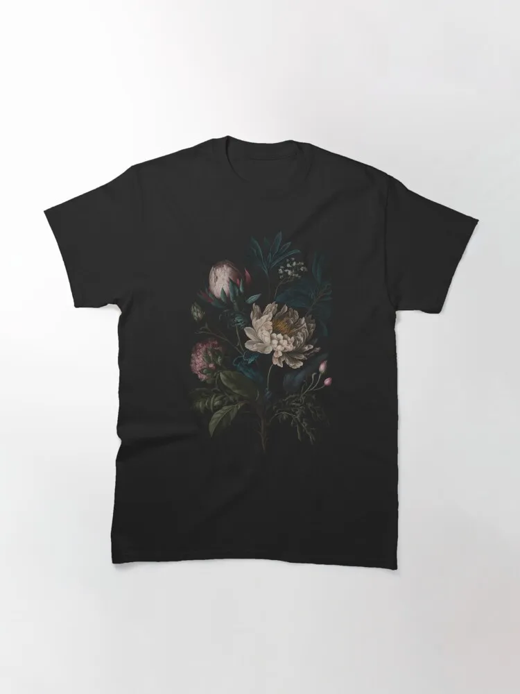 Dark Academia Peony Botanical Classic T-Shirt Oversized T-shirts for Women/Men Clothing