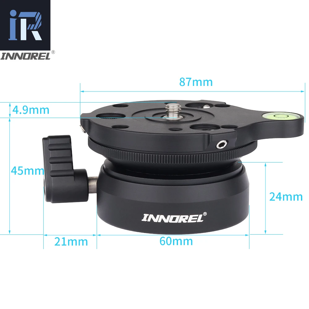 INNOREL LB-60 Tripod Head Leveling Base Level Horizontal Adjustment Platform for Professional Photography Camera Video Recorder