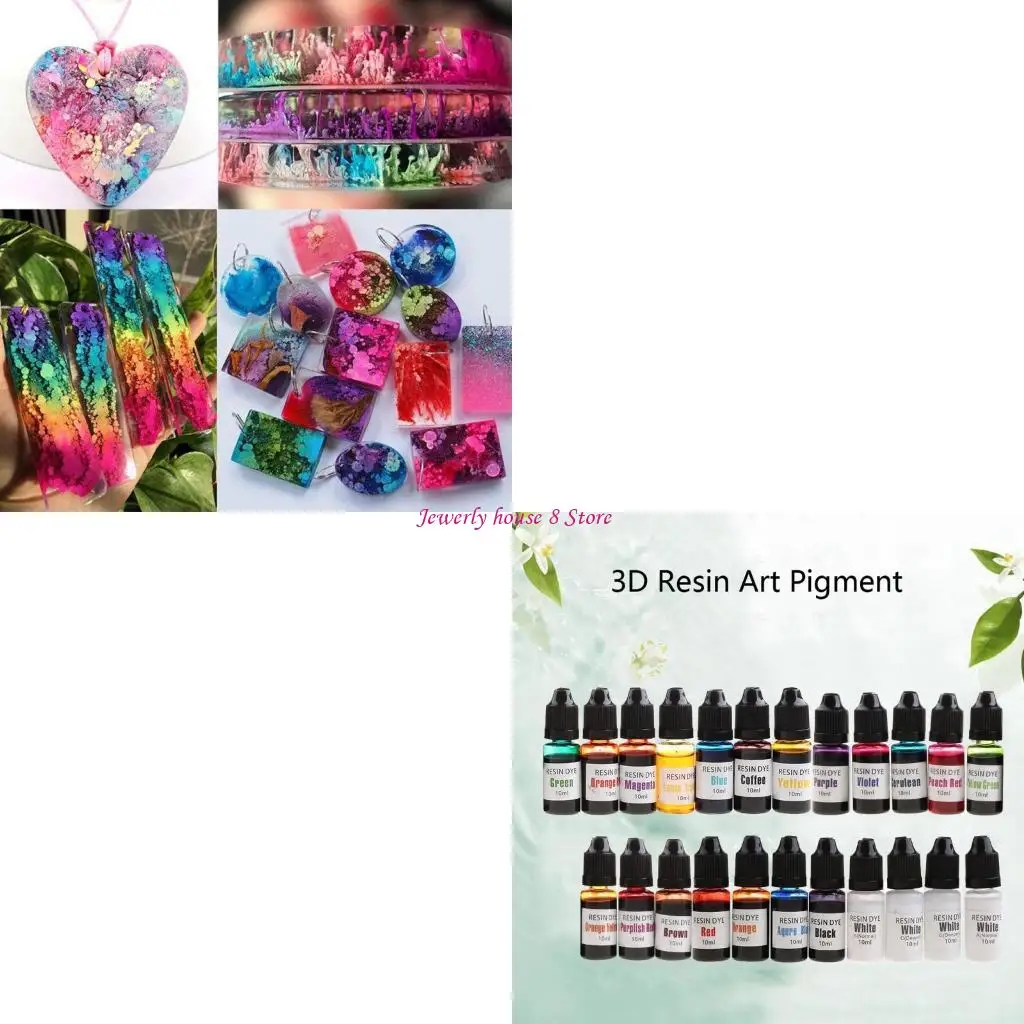 

23 Colors Art Resin Pigment Colorant Dye Diffusion Jewelry Tools DIY