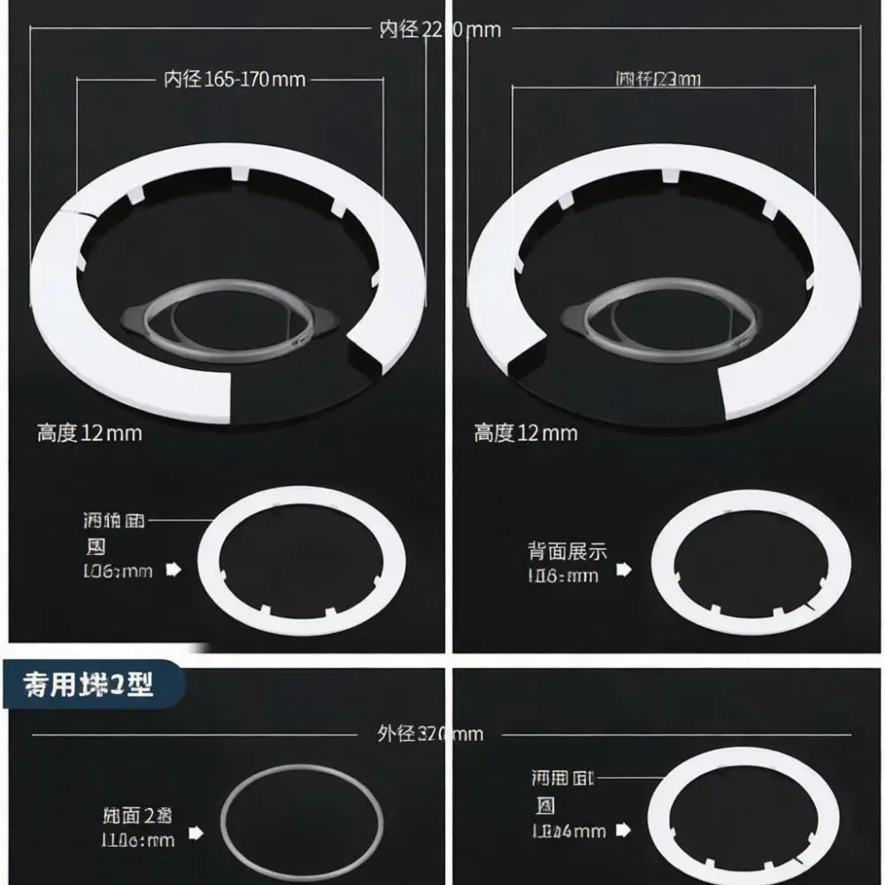 Circular Pipe Decorative Cover Snap On Wall Flange Plumbing Escutcheon Shield Plastic Base For Sewer Cable Hole Protection