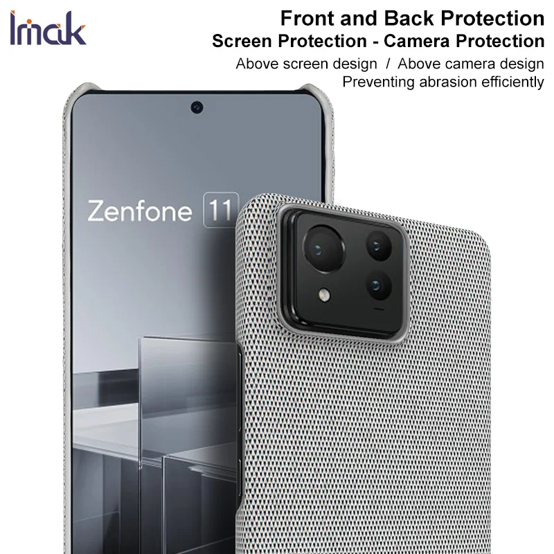 Zenfone 11 Ultra 5G 2024 IMAK Cloth Fabric Pattern Back Panel for Asus Zenfone 11 Ultra Case Hard Bumper Funda Phone Zenfone11