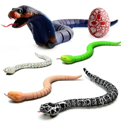 Novelty Remote Control Snake Robot Viper Simulated Electric RC Animal Snake Retractable Tongue Toys for Children Christmas Gift