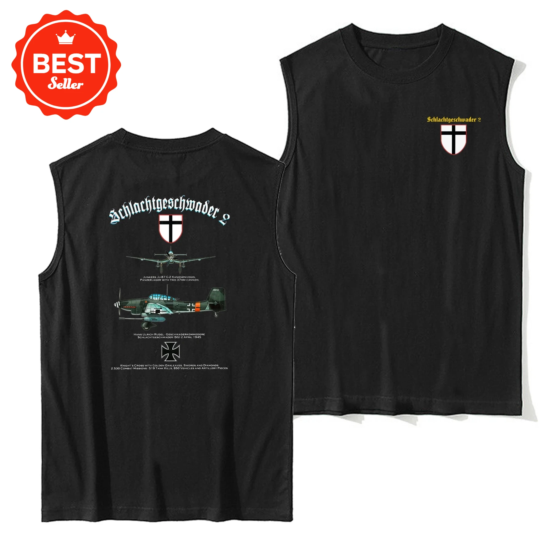 

WWII Luftwaffe SG 2 Dive-bomber Wing Ju-87 Stuka Tanktop 100% Cotton O-Neck Tank Tops Summer Casual Mens Sleeveless T-shirt
