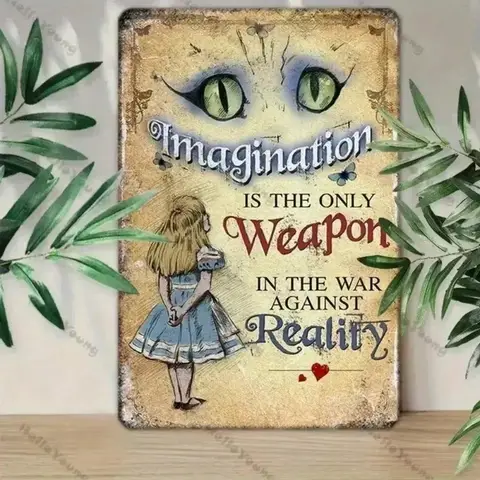 Chesapeake Utsökt Alice i Underlandet Vintage Metallskylt, A4 Aluminium, Magisk Dekor Inomhus/Utomhus, Iögonfallande Design 10 best sales Alice i Underlandet dekorationer - №1