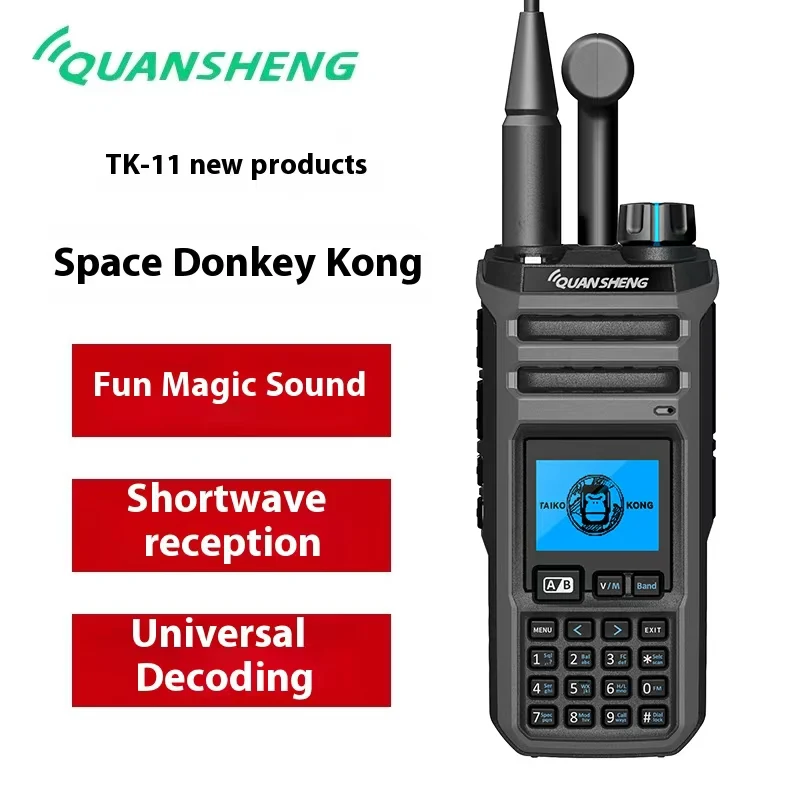 

Quansheng TK11 Taiko Kong TK11(5) Walkie Talkie 10W Magic Voice Wireless Frequency AM FM CB Ham Amateur Two Way Radio