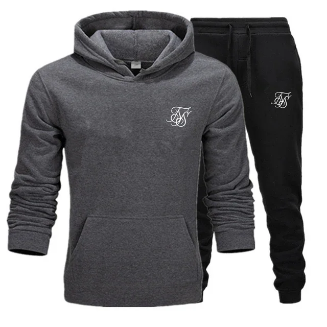 

Men s brand-new fashion autumn and spring sportswear set sweatshirt sweatpants men s clothing 2-piece set slimming sportswear