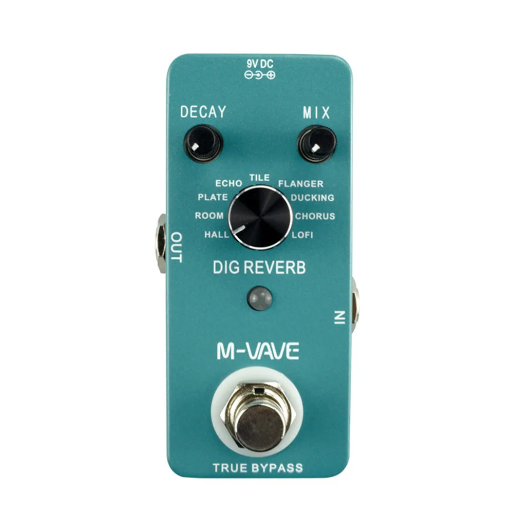 Guitarist's Tool Compact For MVAVE Dig Reverb Device Offering Flexible Control Over Audio Dynamics & Effects Processing