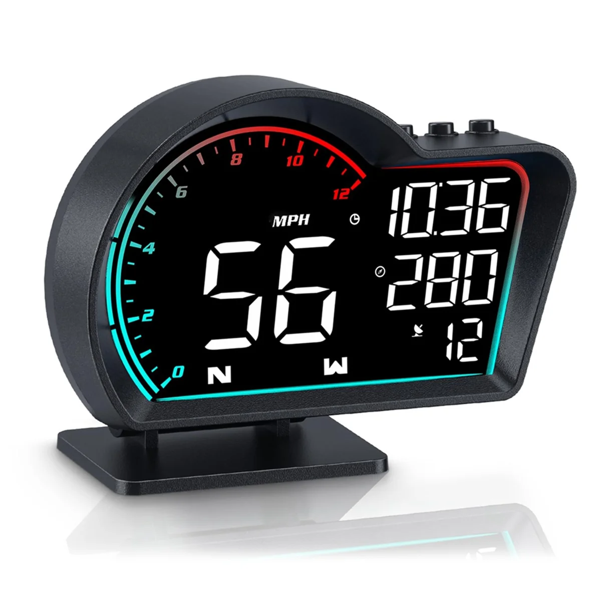 Digital GPS Speedometer Universal Car Head Up Display with Speed MPH Compass Direction Fatigue Driving Reminder