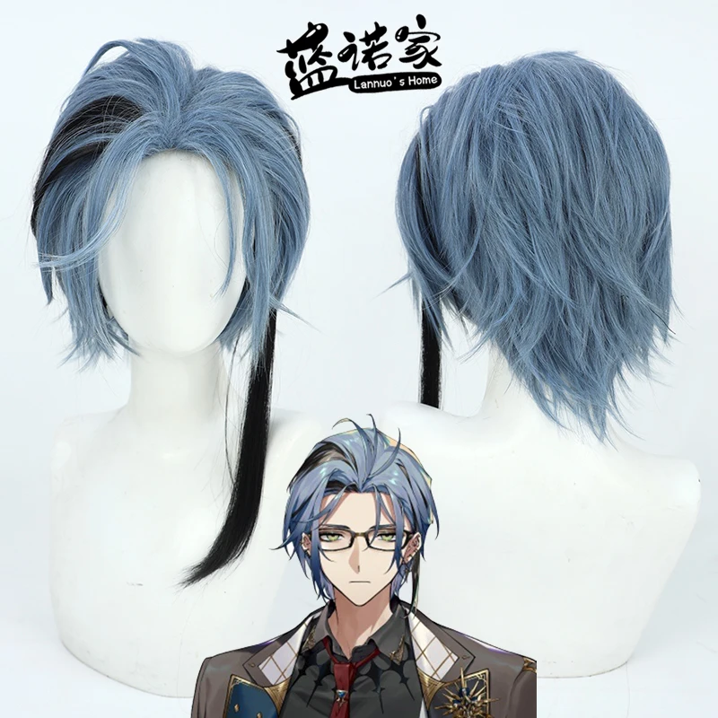 Virtual YouTube Vtuber Hex Haywier Cosplay Wig Halloween Carnival Party Props Synthetic Hair Heat Resistant Fiber + Wig Cap