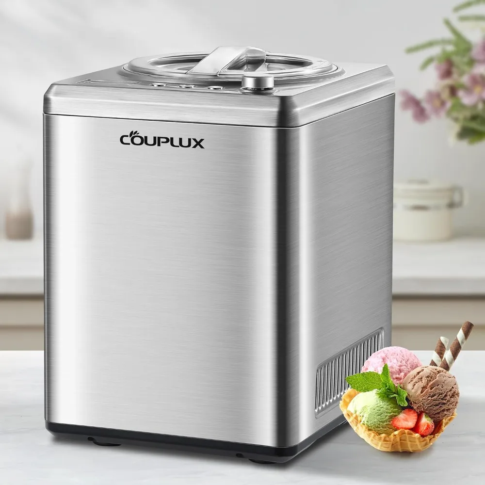 

Ice Cream Maker, No Pre-Freezing Automatic Ice Cream Machine with Built-in Compressor, 2.5L Gelato Machine and Icecream Maker