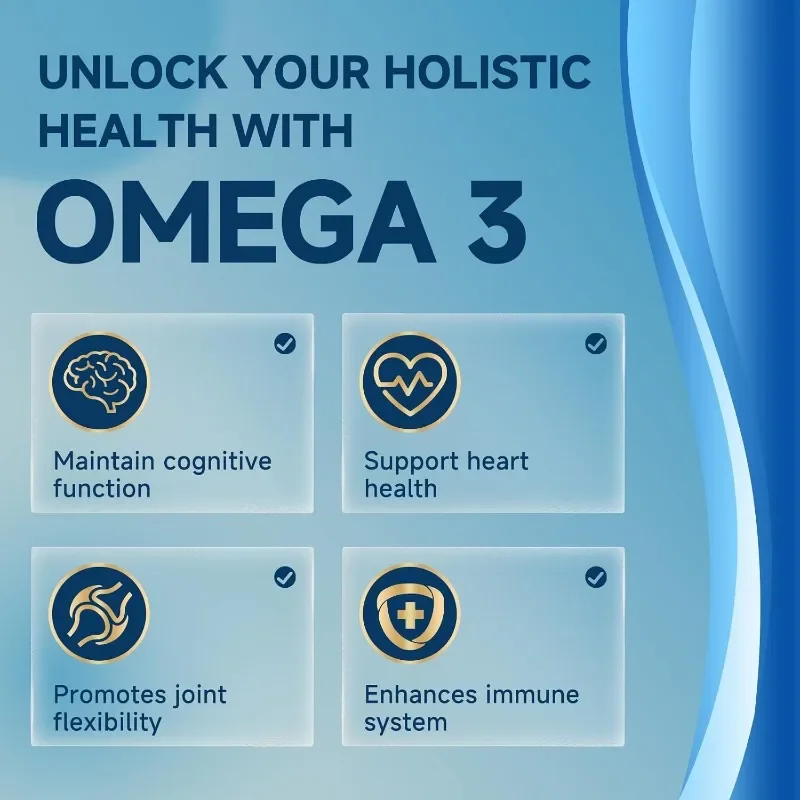 Triple Strength Omega-3 Fish Oil 2000mg with Vitamin E, 60 Softgels Capsule