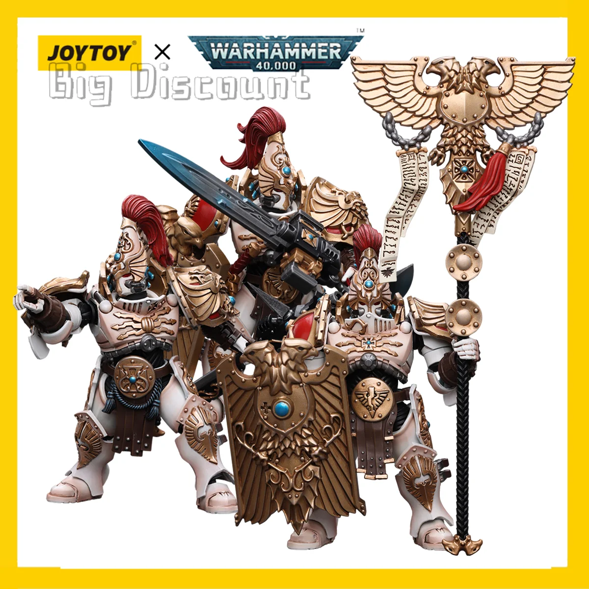 

[IN STOCK] JOYTOY 1/18 Warhammer 40K Action Figure Adeptus Custodes Solar Watch Anime Model Boys Gift Free Shipping