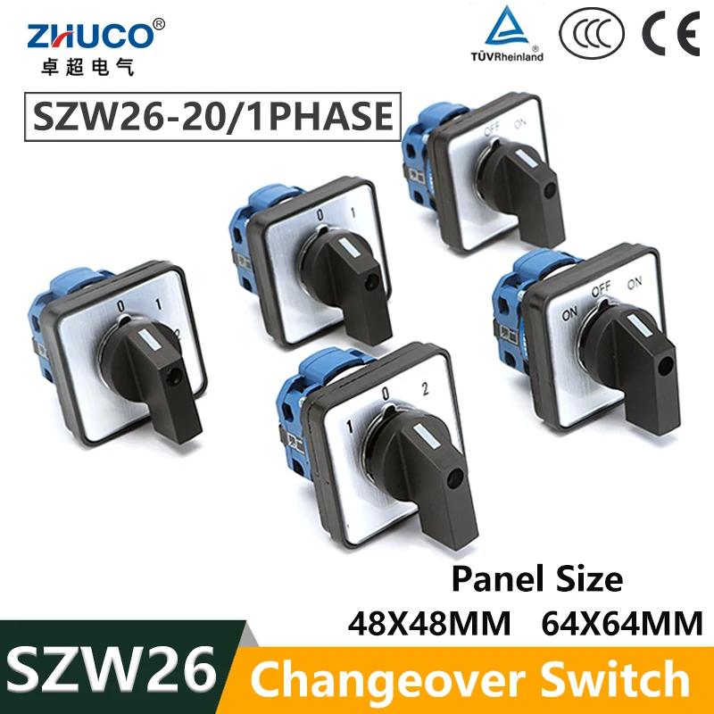 

ZHUCO SZW26/LW26-20 Поворотный переключатель 20A