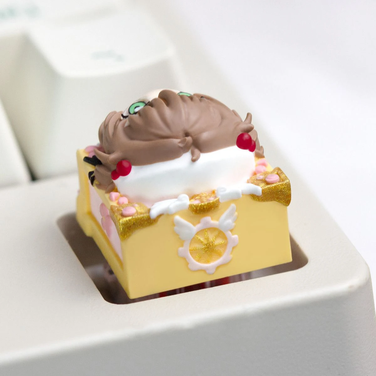 Anime Sakura Keycaps Hand-made Resin Keycap Cute Customized Girl Gaming Mechanical Keyboard Accessories Gift