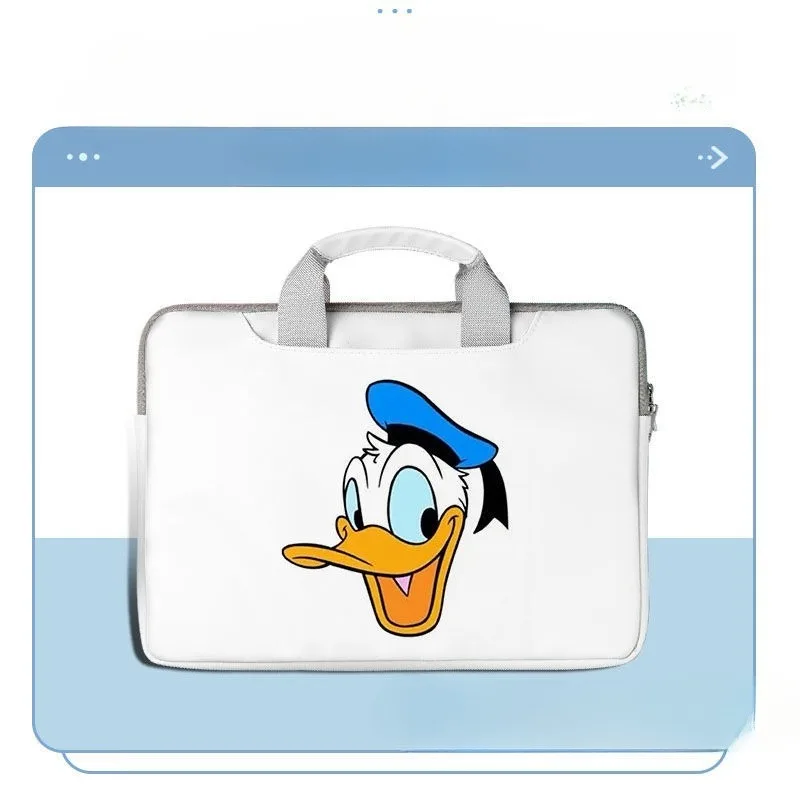 ديزني ميكي عالية القيمة الإبداعية الجديدة المحمولة Crossbody ثنائي الغرض حقيبة دفتر الرسوم المتحركة الكرتون بسيط حقيبة تخزين الكمبيوتر
