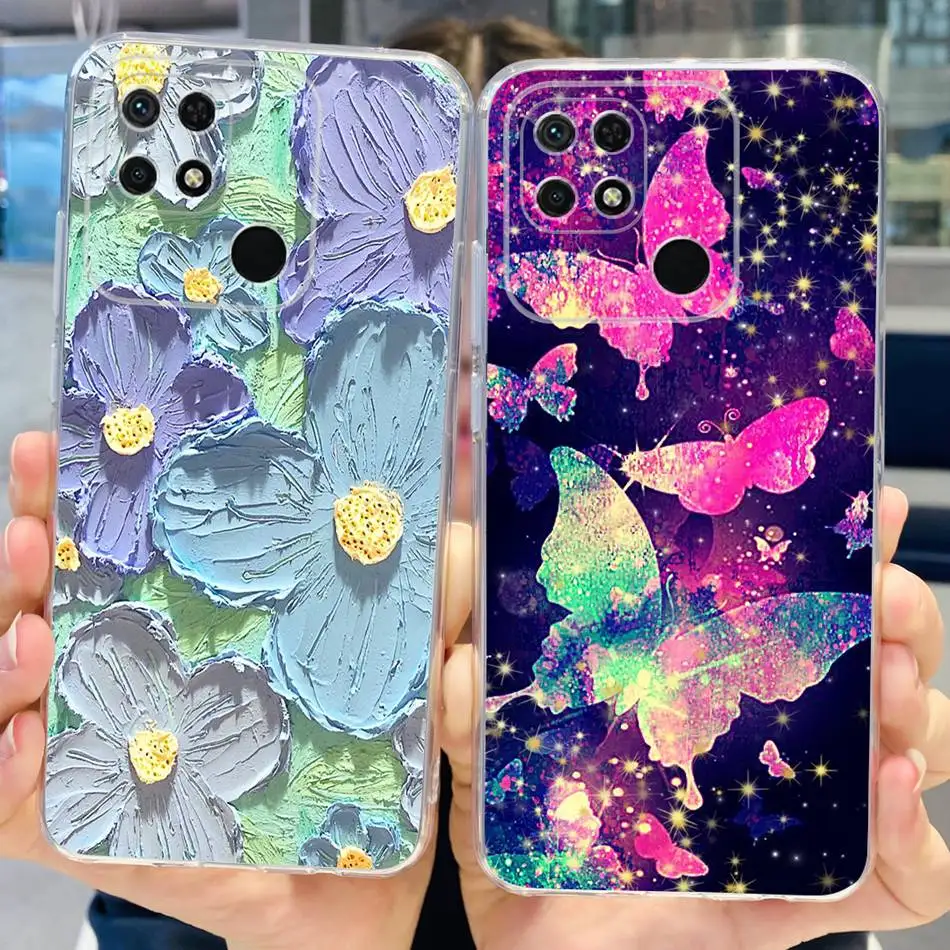 Cute Phone Case For Xiaomi Redmi 10C 10A 10 Soft Silicone TPU Back Cover For Redmi 10 (India) 10C Fundas Redmi10 10A  Bumper