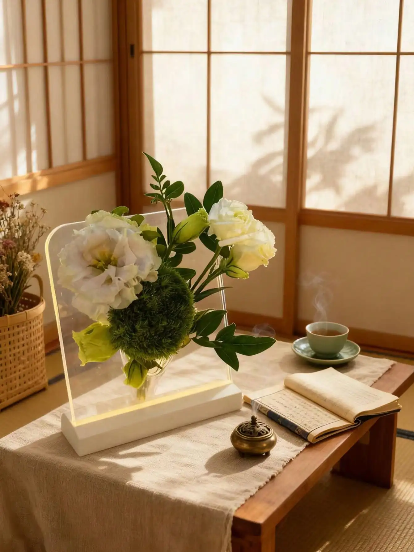 مصباح مزهرية LED شفاف مبتكر: 3 ألوان قابلة للتعتيم، USB، غرفة المعيشة/ديكور الزفاف