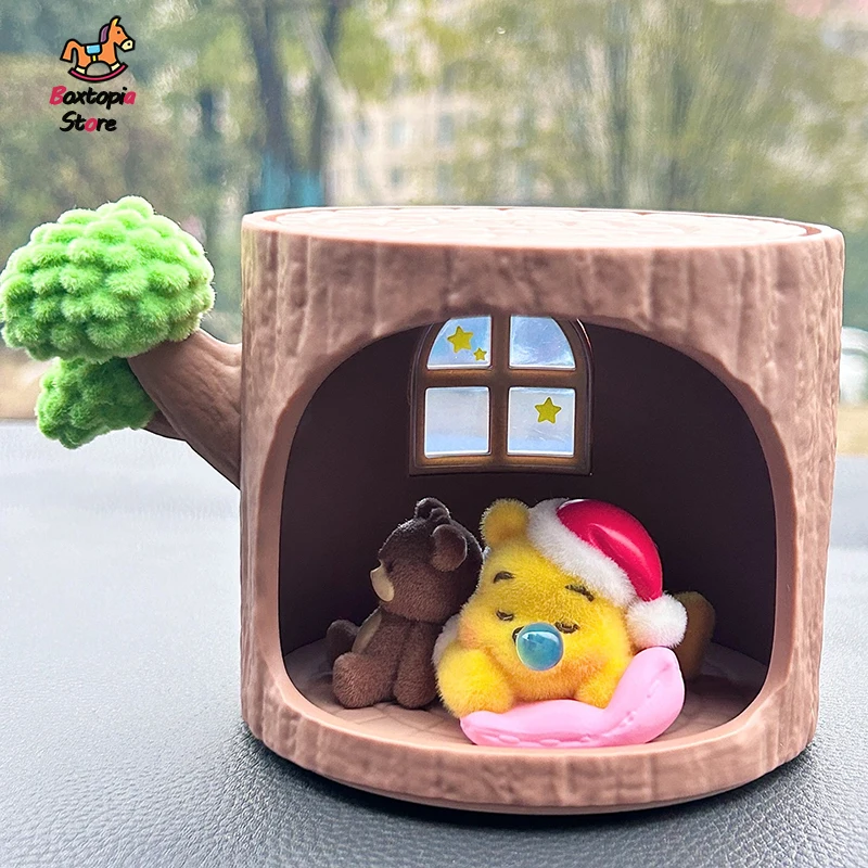 New Genuine Winnie The Pooh Wood Tree House Series Blind Box Desktop Ornaments Figure Doll Pupu Mystery Box Toys Kawaii Gift view 3