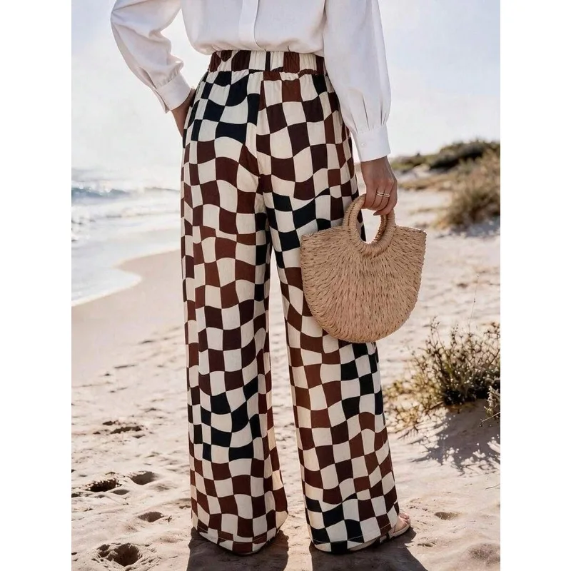 New Loose Casual Pants, Women's Yoga Pants, Breathable Hanging Straight Leg Wide Leg Sports Pants, Streetwear pants women