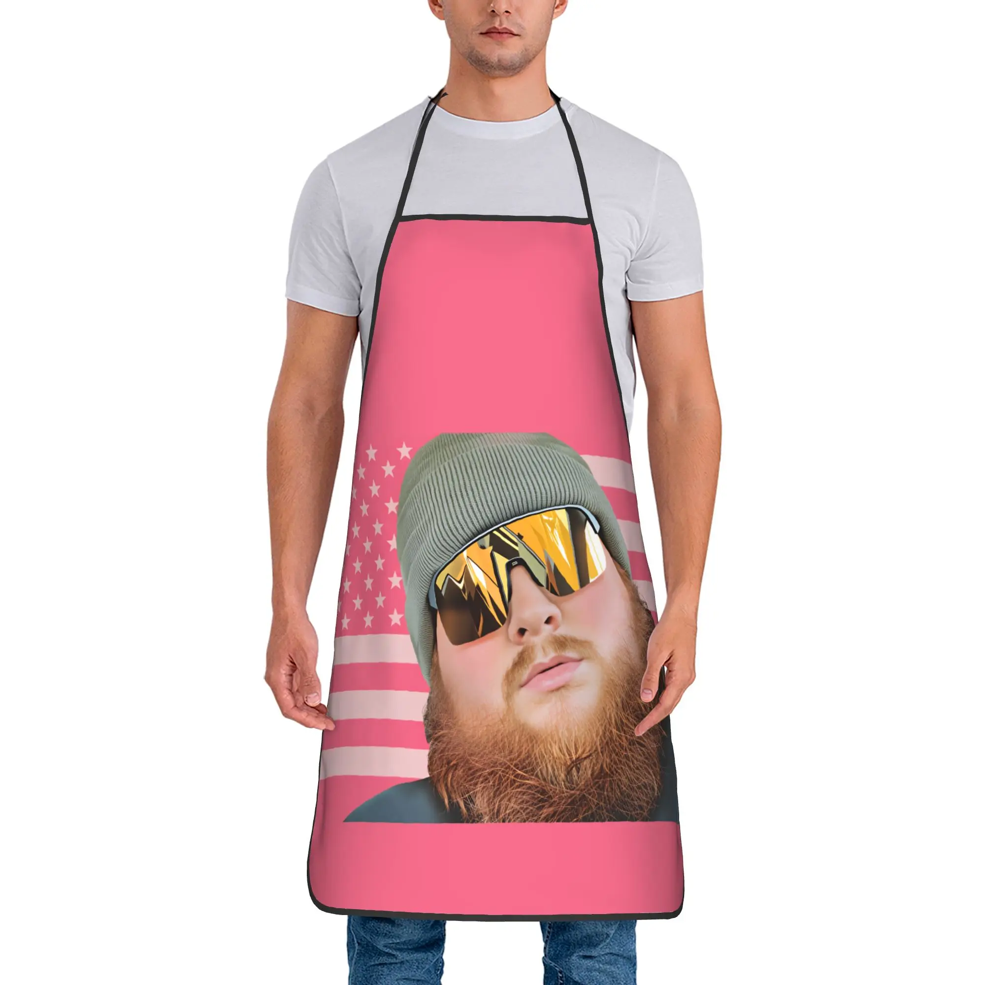 Caseoh American Flag  Apron  Cooking Custom Kitchen Accessories Adult Barbecue Aprons without Pocket