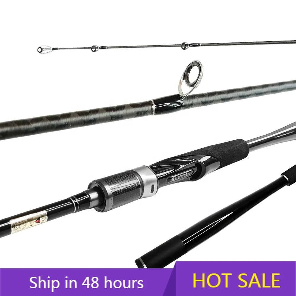 

YTYIN NewBility 2.1m 2.28m 2.4m High Carbon Fishing Rod 2 Section Fuji k Guides Spinning Casting Rod