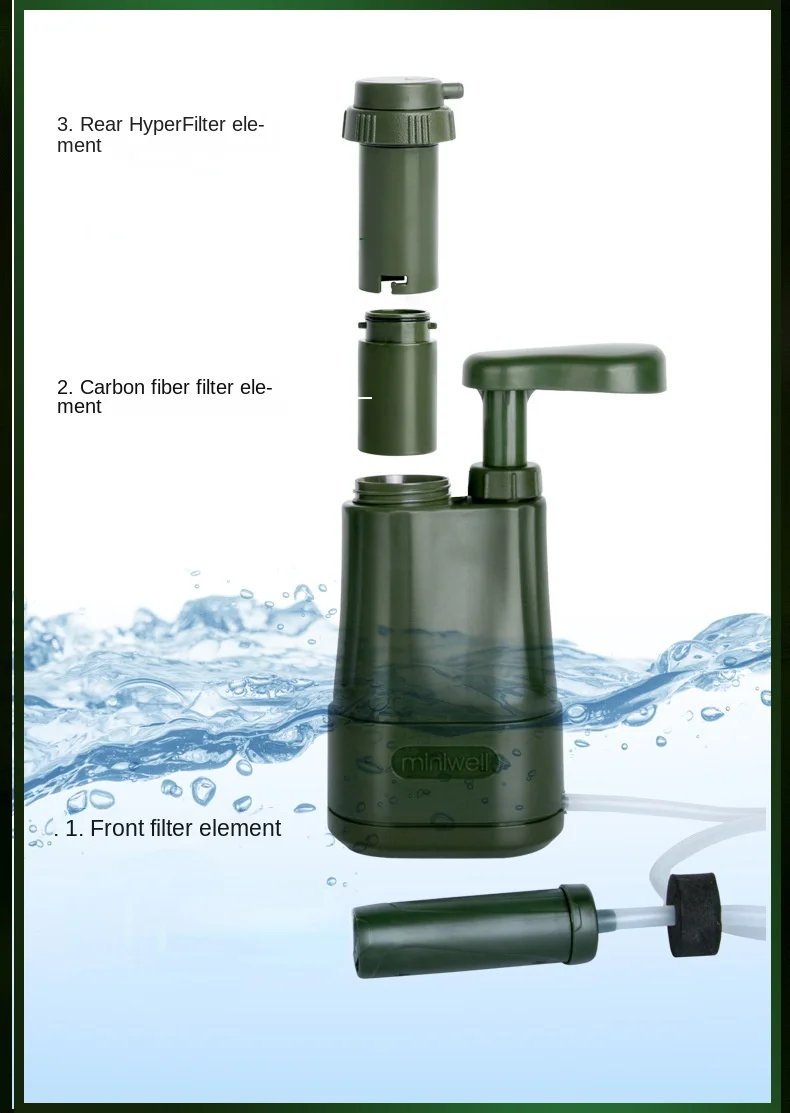 Water Purifier Outdoor Equipment Portable Survival Camping Extreme Sports Emergency Filter