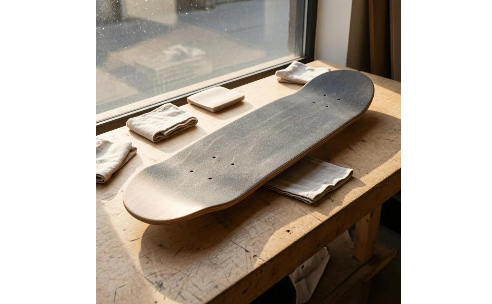 Canadian Maple Skateboard Deck Pre-Drilled Double-Kick Skateboard Deck Sports Gear Symmetrical Rounded Nose and Tail