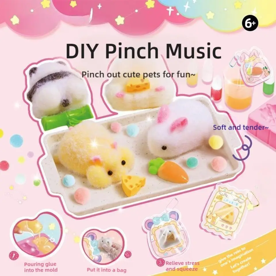 タバスクイーズ スクイーズ　squeeze 手づくり　ミニスクイーズデザート動物 DIY スクイーズおもちゃキット 自分だけのスクイーズを作る 動物ミニ