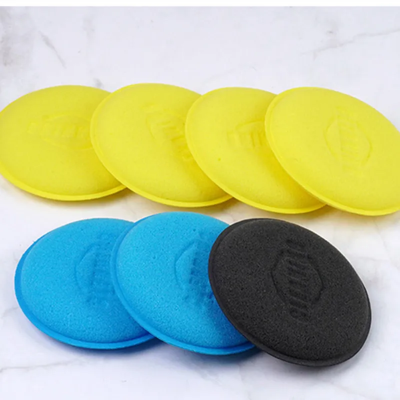 12Pcs Car Foam Sponge Wax Applicator Cleaning Detailing Pads Car Waxing Polishing Pad Home Car Wash Care 10cm Car Cleaning Kit