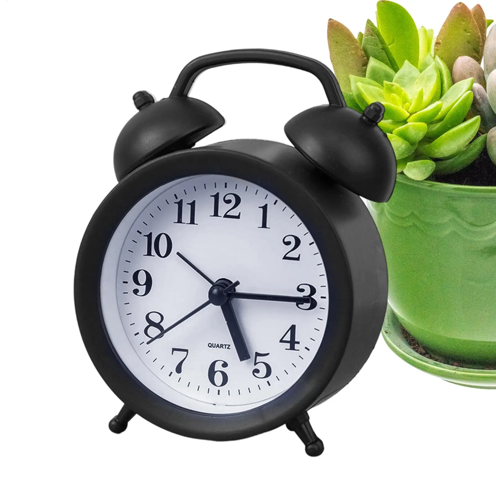Reloj despertador manual silencioso, decoración de mesa retro, reloj despertador con alarma fuerte, reloj despertador pequeño para sala de estar, mesita de noche, lugar de trabajo, dormitorio, cocina