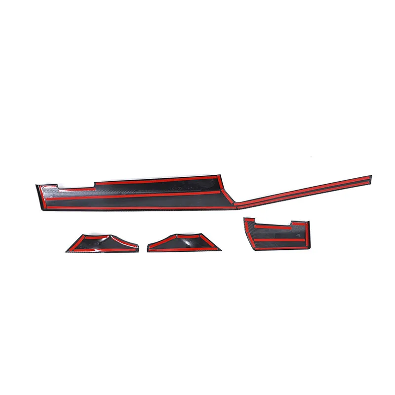 For BMW 5 Series G60 2024-2025 ABS Carbon Fiber Interior Kit Dashboard Console Gear Shift Panel Decoration Cover Trim Stickers