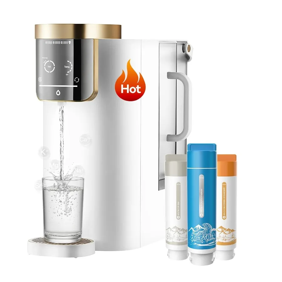 

F40 Reverse Osmosis Water Filter Countertop 10-Stage RO Filtration with Natural Remineralization for Hot Room Temperature Use 4