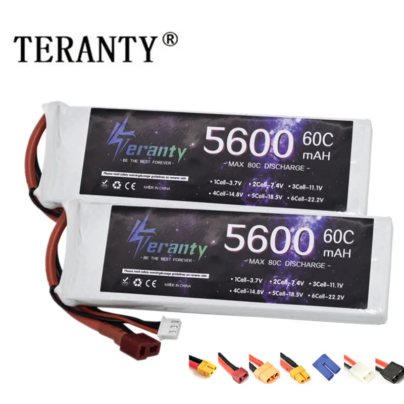 2S Lipo Battery Drones 7.4V 5600mAh 60C Batteries With Deans T Plug XT60 Tamiya For RC Car Boat Airplane Truck Tank Vehicle Part