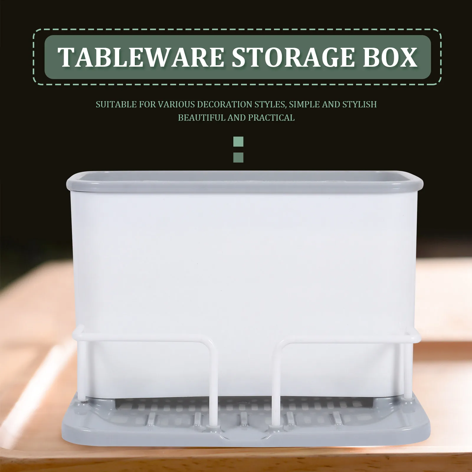 

1Pcs Kitchen Utensil Holder Chopstick Storage Rack Hollow Drain Organizer Multifunctional Tableware Container Flatware Holder