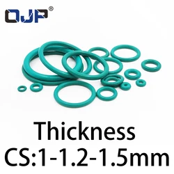 O-ring thickness 1/1.2/1.5mm CS fluororubber FKM sealing temperature resistant gasket rubber ring complete in specifications.-.