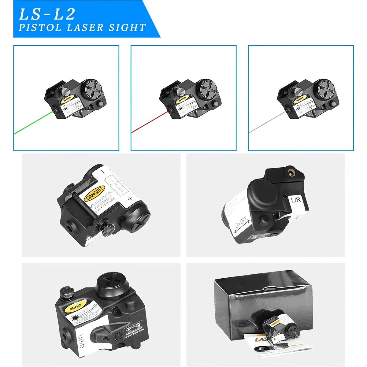 

LS-L2 Tactical Green Laser Sight Scope Mini Red Dot IR Mira Laser Para Pistol For Taurus G2C 9mm TS9 G17 Defensa Personal Arma