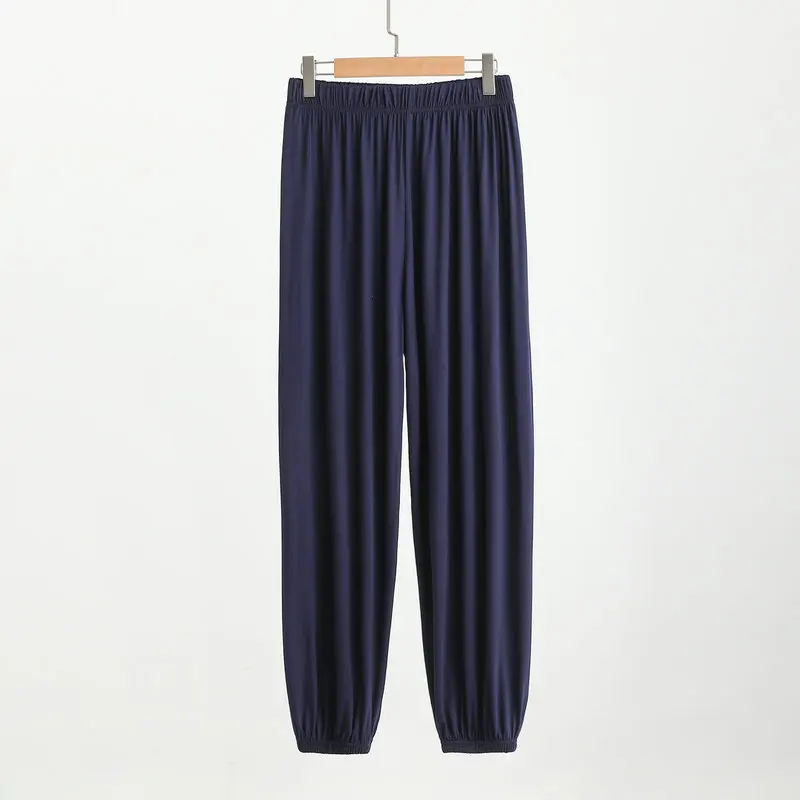 플러스 사이즈 남성용 파자마 바지 모달 방충 바지 청소년용 홈 바지 외출용 루즈핏 부드러운 레저 수면 바지